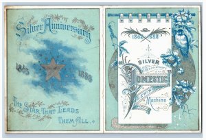 1888 25th Anniversary Domestic Sewing Machine Folder Card #5Z