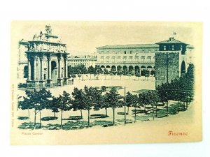 Vintage Postcard Piazza Cavour Firenze Florence Italy