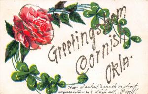 D87/ Cornish Oklahoma Ok Postcard c1910 Greetings from Cornish