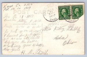 J87/ Ankenytown Ohio RPPC Postcard c1910 Stores Bicycle Main Street 173