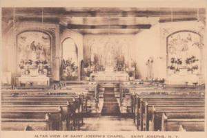 New York Saint Josephs Altar View Of Saint Joseph's Chapel Albertype