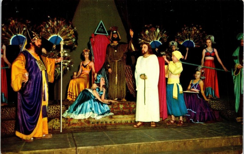 Jesus King Herod Black Hills Passion Play Spearfish South Dakota SD Postcard VTG 