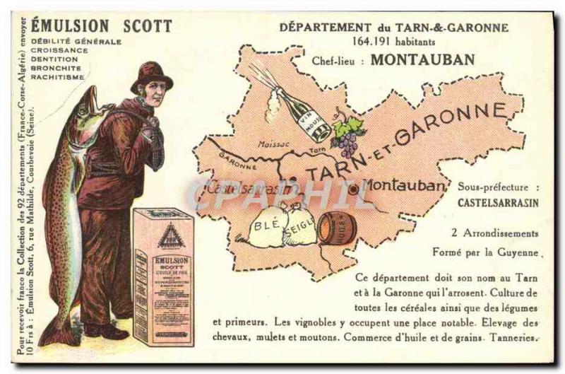 Postcard Old Scott Emulsion Department Tarn et Garonne Montauban