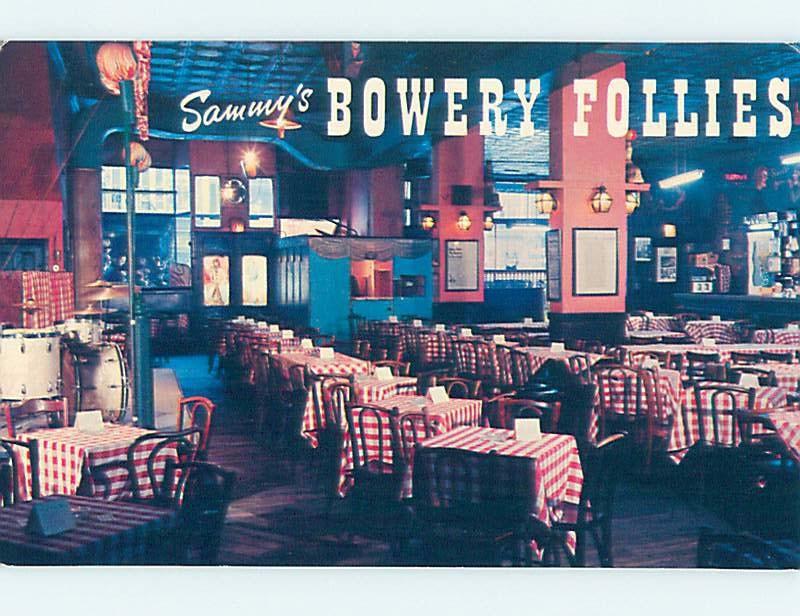 Pre-1980 SAMMY'S FOLLIES RESTAURANT ON BOWERY STREET New York City NY B9748