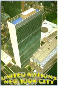 Postcard United Nations Building NYC New York USA North America