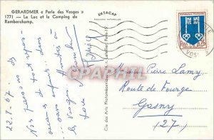 Modern Postcard Gerardmer Vosges Pearl Lake and Camping Ramberchamp