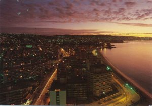 Aerial View of Vina Del Mar, Chile, South America at Sunset - pm 1991