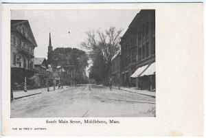 Middleboro MA South Main Street Bicycles Postcard