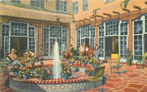 La Fonda Hotel Santa Fe New Mexico roadside Willis Teich Postcard 20-325