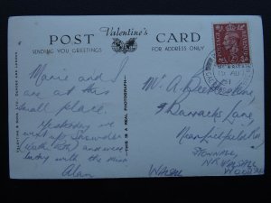 Wales BORTH Y GEST Porthmadog c1946 RP Postcard by Valentine W2195