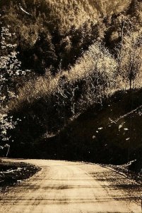 1936 Rppc Newfound Gap Highway & Chimney Tops Great Smoky Mts. Nat'l. Park NC