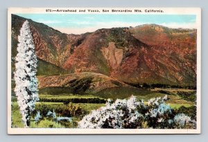 Arrowhead and Yucca San Bernardino California CA UNP WB Postcard P13
