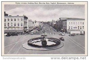 Alabama Montgomery Dexter Avenue Looking East Showing State Capitol