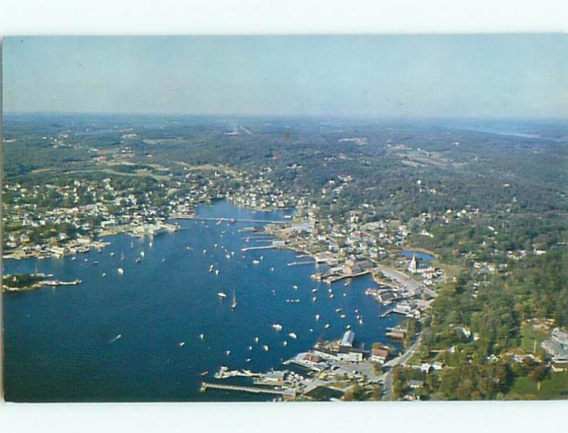 Pre-1980 AERIAL VIEW OF TOWN Boothbay Harbor Maine ME n3292