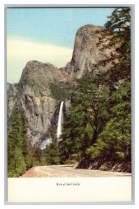 Postcard Bridal Veil Falls Vintage Standard View Card Yosemite National Park