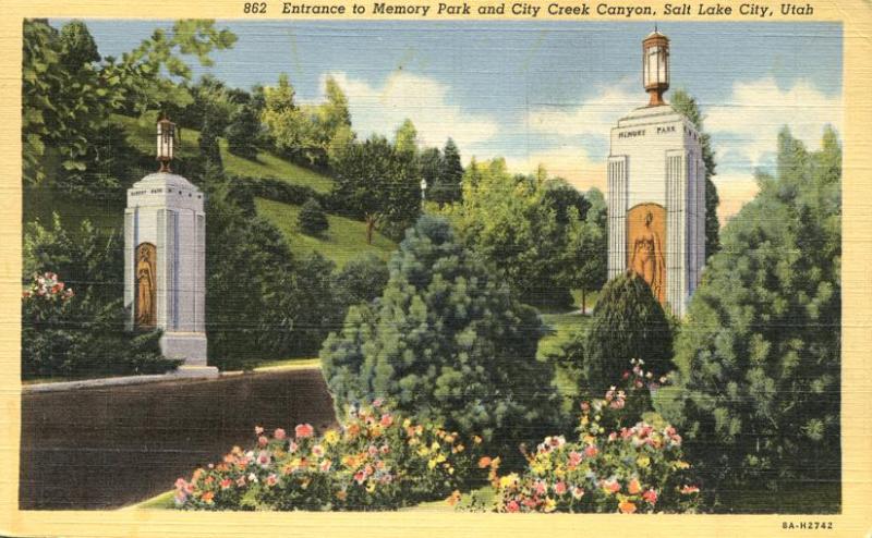 Entrance Memory Park and City Creek Canyon - Salt Lake City, Utah - Linen