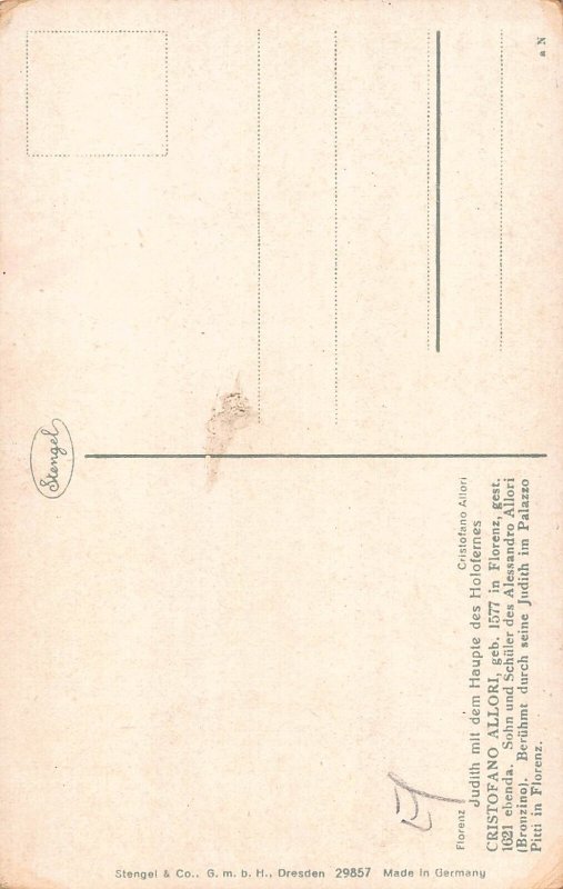 Art Firenze Giuditta con la testa d'Oloferne by Cristofano Allori postcard.