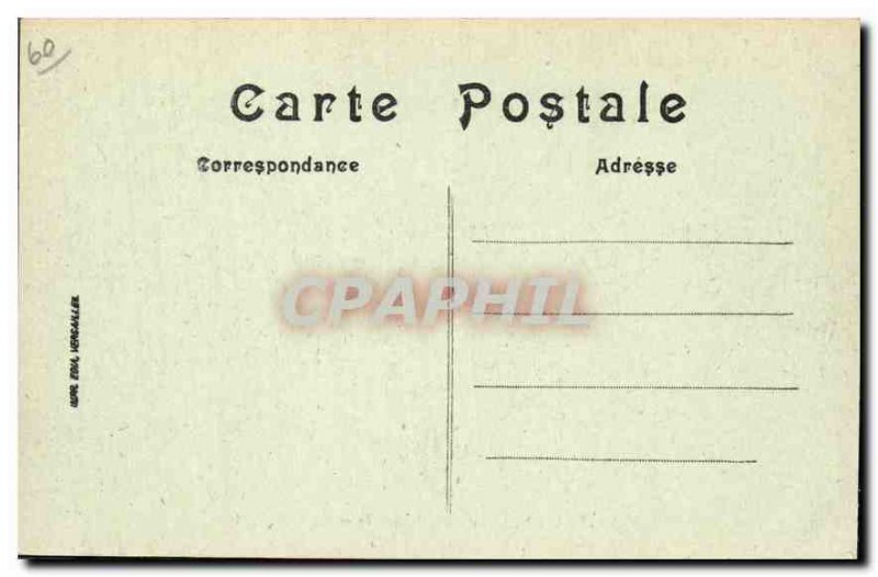 Old Postcard Chateau de Chantilly West Facade