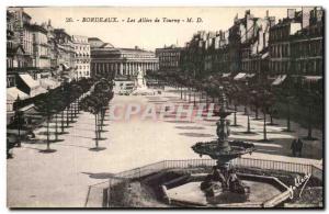 Old Postcard Bordeaux Allees de Tourny