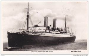 RP, Oceanliner/Steamer/Ship, Canadian Pacific S. S. Montclare, PU-1937