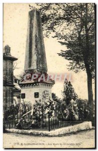 Old Postcard Chateaudun to the Dead Army of October 18, 1870