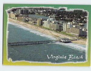 Postcard An aerial view of the pier in Virginia Beach, Virginia