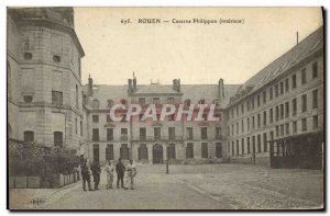 Old Postcard Rouen Army Barracks Philippon