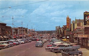 J29/ Fort Collins Colorado Postcard Chrome Business Stores Theatre Cars 314