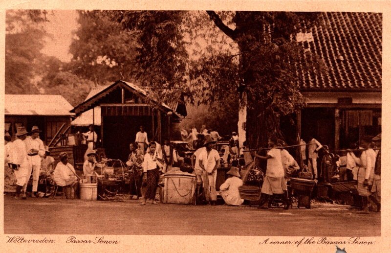 Indonesia Weltevreden Passar Lenen Bazaar Postcard 09.84