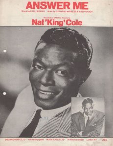 Answer Me Nat King Cole Sheet Music