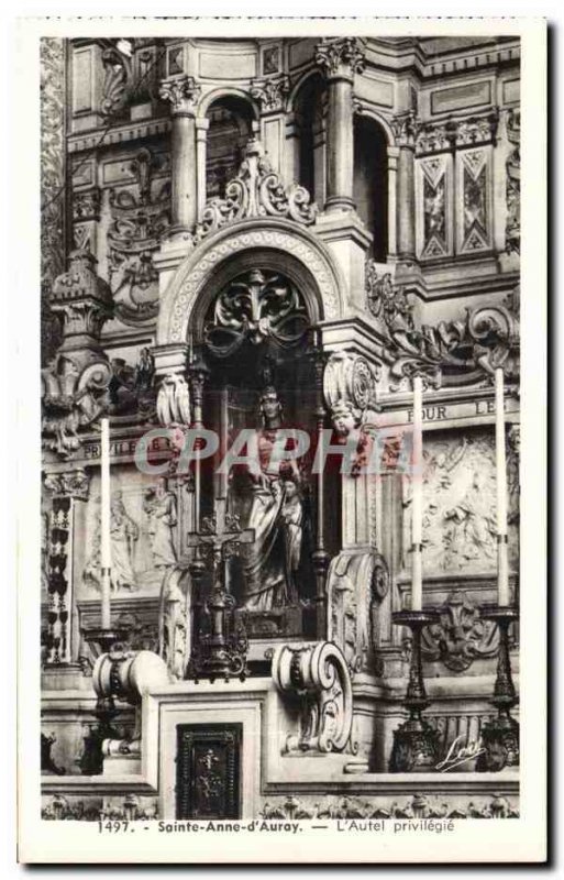 Postcard Old Ste Anne d Auray The Altar privileged