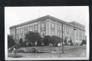 RPPC KELSO WASHINGTON COWLITZ COUNTY COURT HOUSE CARS REAL PHOTO POSTCARD