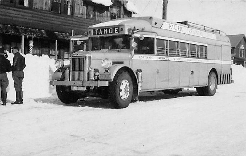 Pacific Greyhound Lines # 214 Tahoe city, California, USA Bus Unused 