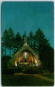 M-63520 Grotto At Night Franciscan Monastery Kennebunkport Maine