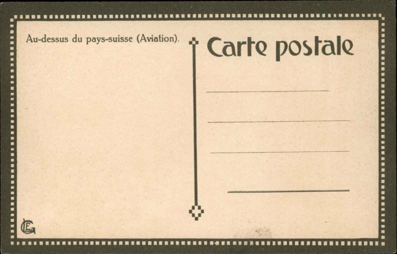 Swiss Aviation Airplane Red Cross Biplane c1915 HODEL Postcard