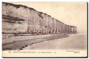 Old Postcard Saint Valery en Caux La Falaise d'Aval