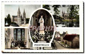 Postcard Old Barn Pond Pontmain Basilica Barbadette