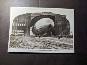 Mint Germany LZ 127 Graf Zeppelin Airship RPPC Postcard Lakehurst NJ