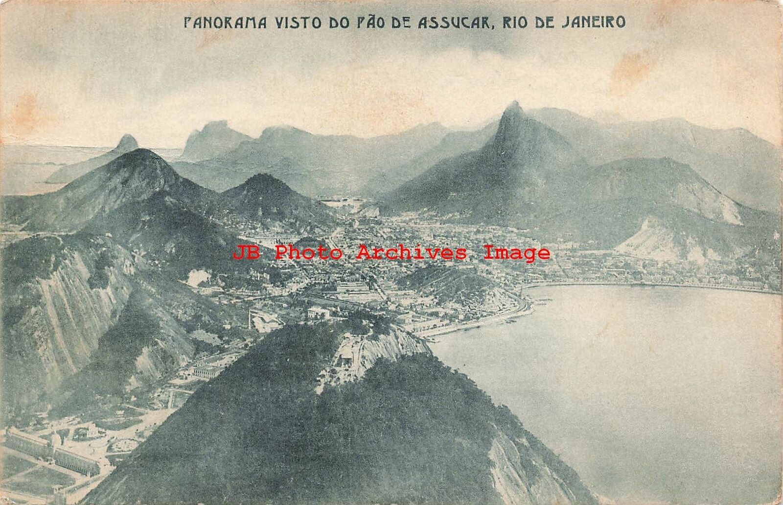 Carte Postale Ancienne Rio De Janeiro – Panorama De Botafogo Depuis Le Pain De Sucre – Brésil