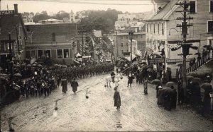 Street Scene Parade Ann Arbor Mich Written on Back c1910 Real Photo Postcard