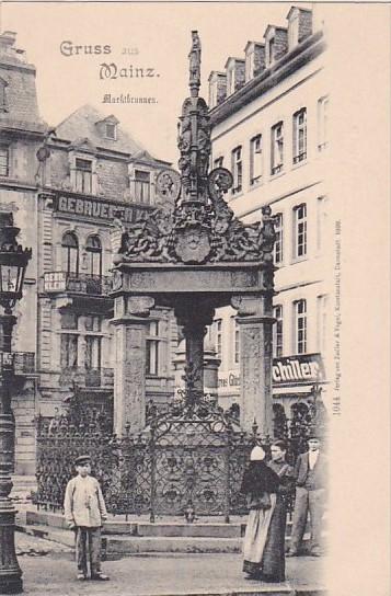 Germany Gruss aus Mainz Marktbrunnen