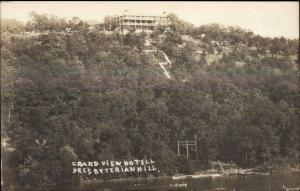 Hollister MO Grand View Hotel Presbyterian Hill c1920s Real Photo Postcard