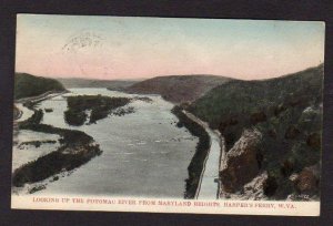 1908 HARPER'S FERRY WV POTOMAC RIVER MARYLAND HEIGHTS DITTMEYER POSTCARD