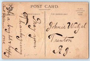 Thanksgiving Children Praying Before Meal Ellen Clapsaddle Signed Postcard