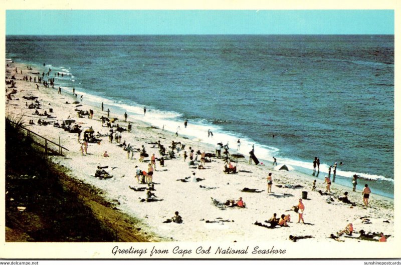 Massachusetts Greetings From Cape Cod National Seashore Beach Scene