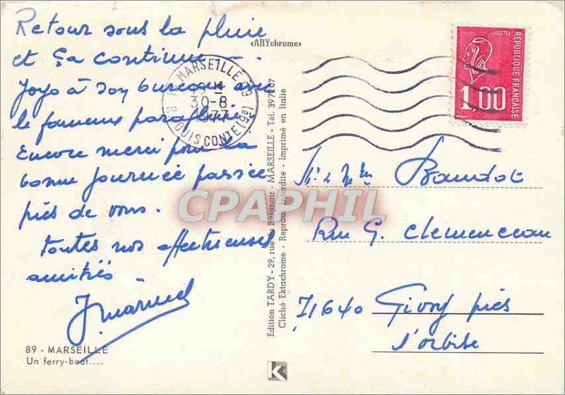 Modern Postcard Marseille a Ferry Boat Bodt