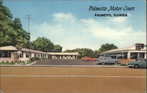 Palmetto Florida FL Motor Court Linen Vintage Postcard