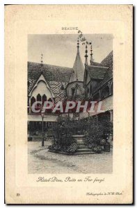 Old Postcard Beaune Hotel Dieu Wells Iron porge