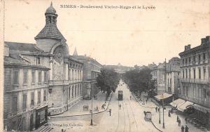 BF9775 nimes boulevard victor hugo et le lycee tramway france     France