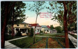 SIOUX CITY, Iowa  IA    MORNINGSIDE AVENUE Street Scene looking North  Postcard